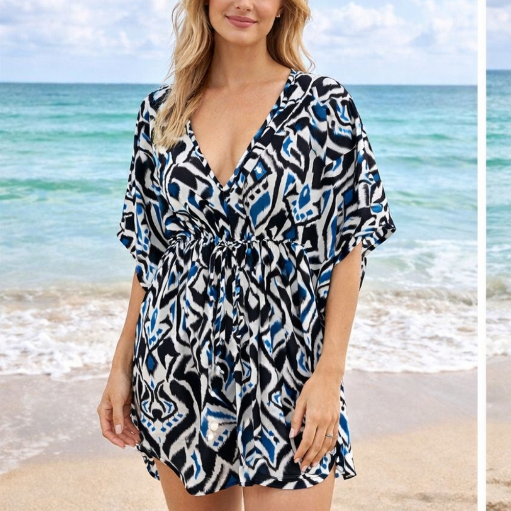 Laundry by Design Printed Beach Cover-Up Size OS NWT